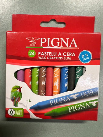 PIGNA - 24 PASTELLI A CERA 8 MM