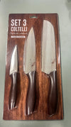 MASTER CASA SET 3 COLTELLI LAMA ACCIAIO RIVESTIMENTO ANTIADERENTE