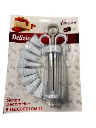 KASAVIVA - SIRINGA DECORATRICE 8 BECCUCCI CM 22