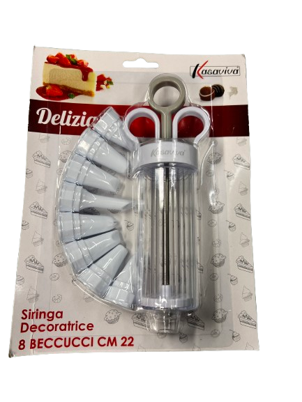 KASAVIVA - SIRINGA DECORATRICE 8 BECCUCCI CM 22