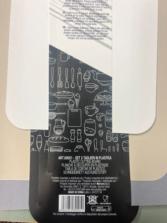 M - CHEF SET 3 TAGLIERI IN PLASTICA