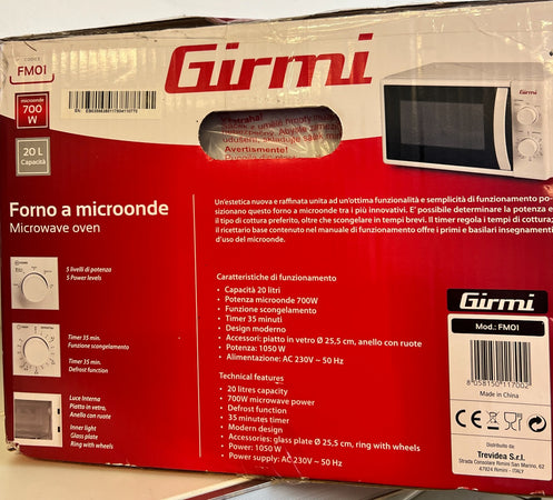 GIRMI - FORNO A MICROONDE BIANCO700W