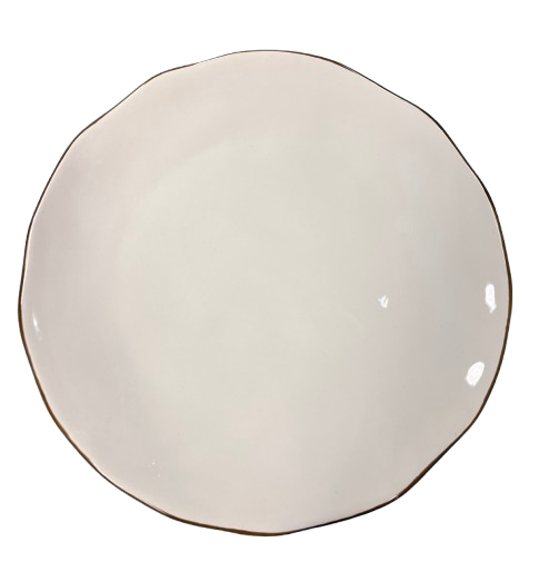 M HOME - PIATTO FRUTTA IN CERAMICA BIANCO CM 23