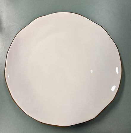 M HOME - PIATTO FRUTTA IN CERAMICA BIANCO CM 23