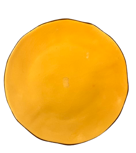 M HOME - PIATTO FRUTTA IN CERAMICA GIALLO CM 23