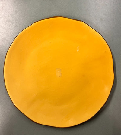 M HOME - PIATTO FRUTTA IN CERAMICA GIALLO CM 23