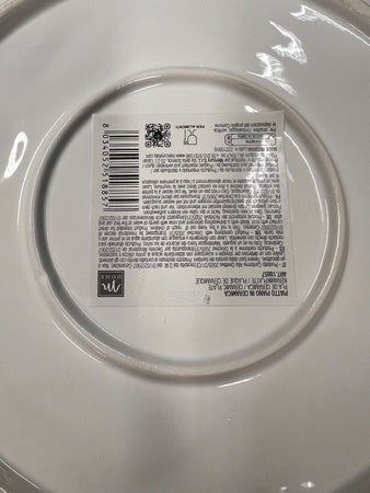 M HOME PIATTO PIANO IN CERAMICA BIANCO CM 30