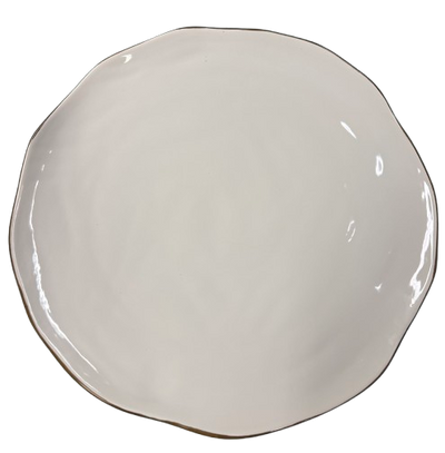 M HOME PIATTO PIANO IN CERAMICA BIANCO CM 30