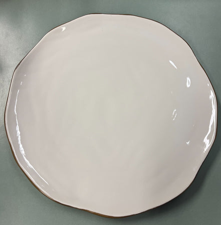 M HOME PIATTO PIANO IN CERAMICA BIANCO CM 30