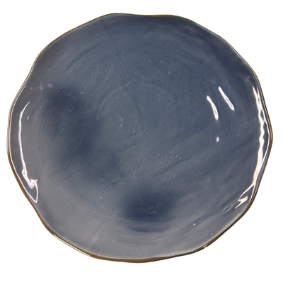 M HOME - PIATTO PIANO IN CERAMICA BLU CM 30