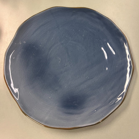 M HOME - PIATTO PIANO IN CERAMICA BLU CM 30