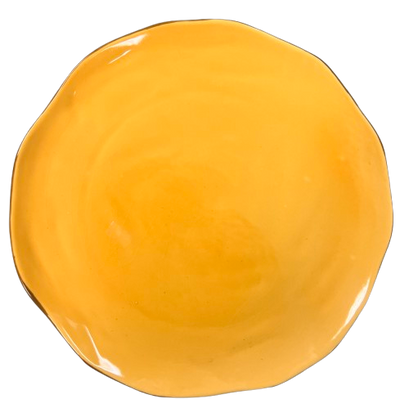 M HOME - PIATTO PIANO IN CERAMICA GIALLO CM 30