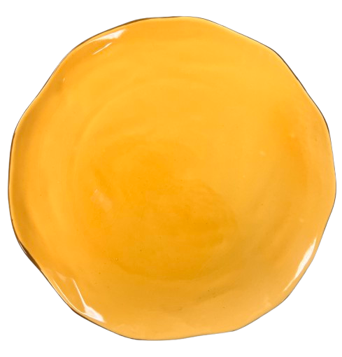 M HOME - PIATTO PIANO IN CERAMICA GIALLO CM 30