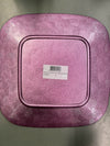 PIATTO PIANO IN VETRO COLORATO ROSA 26X26 CM