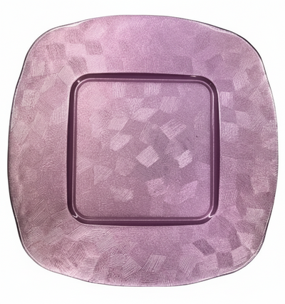 SOTTOPIATTO IN VETRO COLORATO ROSA 30X30CM