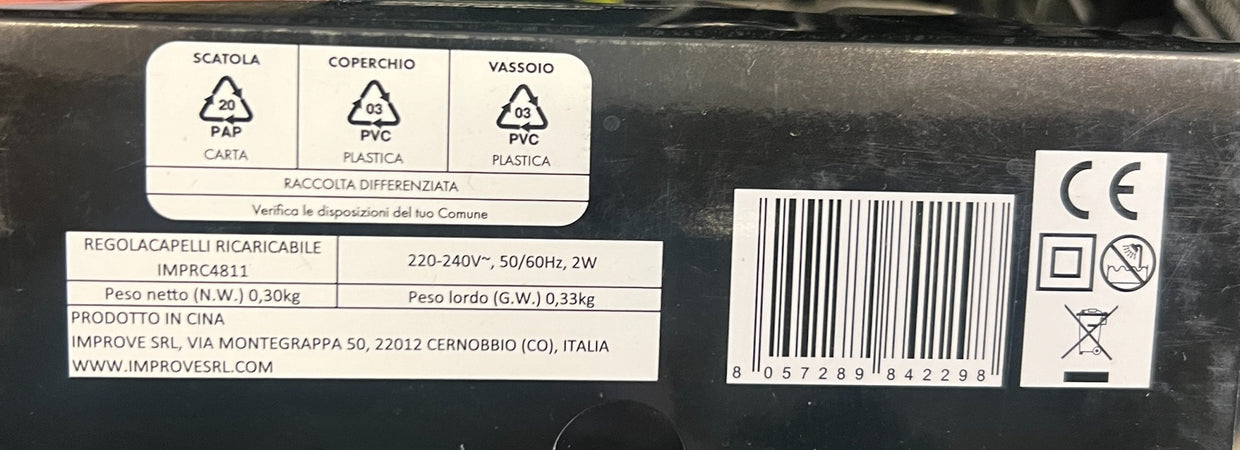 IMPROVE BEAUTY - REGOLACAPELLI RICARICABILE IMPRC4811