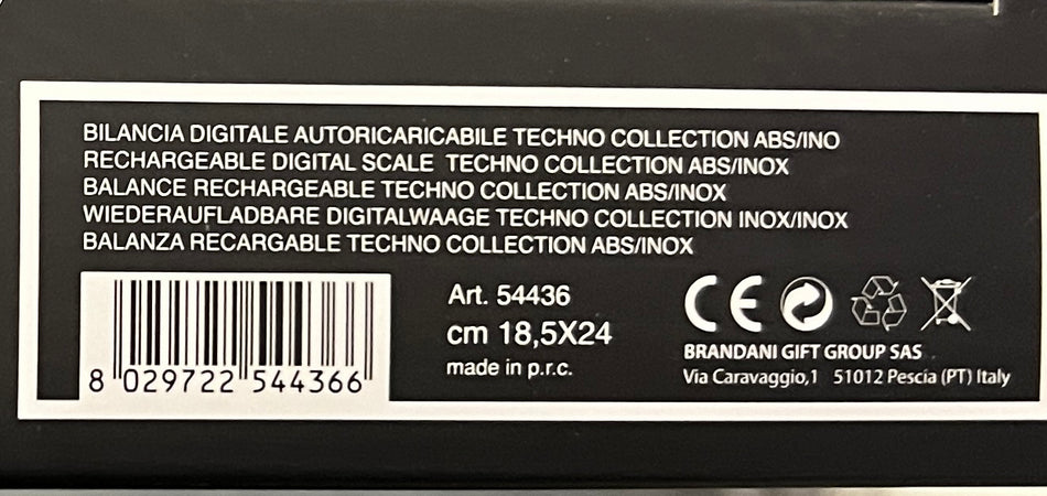 BRANDANI - BILANCA AUTORICARICABILE TECHNOCOLLECTION