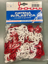 PROMAX - CATENA IN PLASTICA BIANCA E ROSSA 5 METRI + 2 ANELLI DI GIUNZIONE