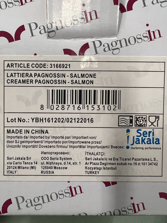 PAGNOSSIN - LATTIERA COLOR SALMONE