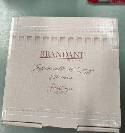 Brandani - Set 2 Tazzine da Caffè linea SenzaTempo colore cipria