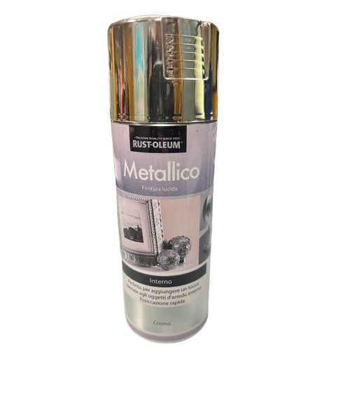 RUST-OLEUM - VERNICE SPRAY EFFETTO METALLICO CROMATO 400 ML