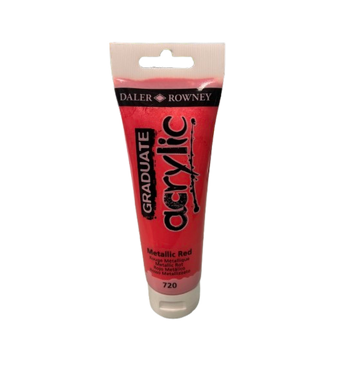 DALER ROWNEY - COLORE ACRILICO FINE GRADUATE METALLIC RED 120 ML
