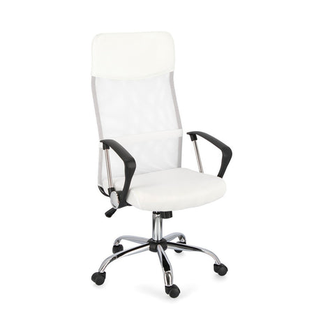 Sedia "Dakar" da ufficio ergonomica con braccioli in acciaio cromato, altezza regolabile
