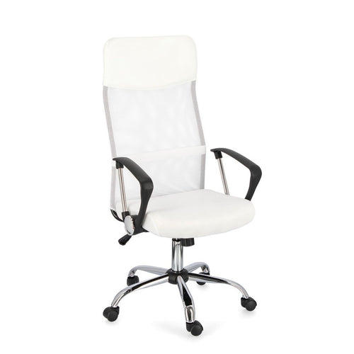Sedia Dakar da ufficio ergonomica con braccioli in acciaio cromato, altezza regolabile