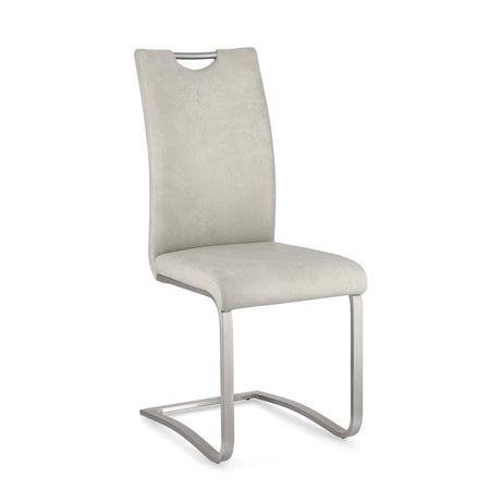 Sedia "Kenneth" con gambe in acciaio verniciato a polvere epossidica, per arredo interno 42 x 56 x h 102 cm