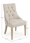Sedia Cally con struttura in legno di quercia, per arredo interno 51 x 61 x h 90 cm
