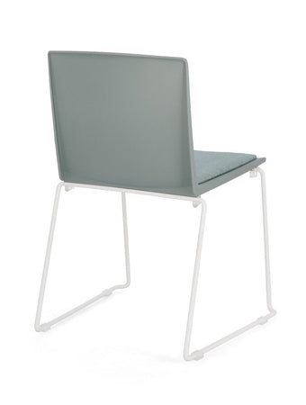Sedia "Giulia" con seduta in plastica, per arredo interno 43,5 x 50 x h 79 cm