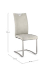Sedia Kenneth con gambe in acciaio verniciato a polvere epossidica, per arredo interno 42 x 56 x h 102 cm