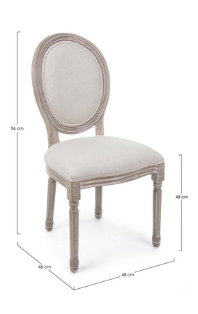 Sedia "Mathilde" con struttura in legno di betulla, per arredo interno 48 x 46 x h 96 cm