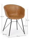 Sedia Warhol con gambe in acciaio verniciato a polvere epossidica, per arredo interno 59 x 54,5 x h 80 cm