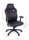 Poltrona Spider da gaming ed ufficio ergonomica, con braccioli, schienale reclinabile e ruote