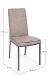 Sedia Sofie con struttura in acciaio e compensato, per arredo interno 43 x 59,5 x h 99,5 cm