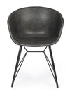 Sedia Warhol con gambe in acciaio verniciato a polvere epossidica, per arredo interno 59 x 54,5 x h 80 cm