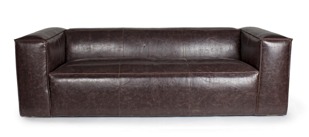 Divano 3 - 4 Posti "Dakota" per interno, Struttura In Legno Di Quercia, Rivestimento In Ecopelle (Pu) 224 x 99 x 67,5 h cm