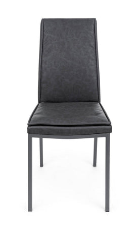 Sedia "Sofie" con struttura in acciaio e compensato, per arredo interno 43 x 59,5 x h 99,5 cm