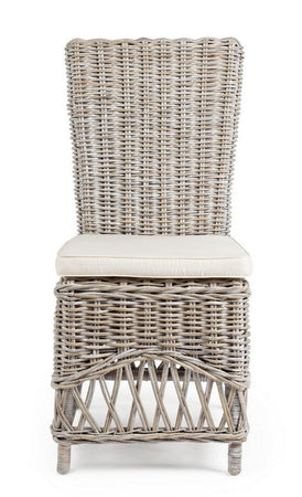 Sedia "Warna" con struttura in rattan, per arredo interno 47 x 55 x h 100 cm