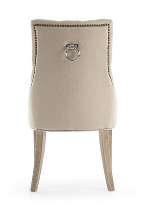Sedia "Cally" con struttura in legno di quercia, per arredo interno 51 x 61 x h 90 cm