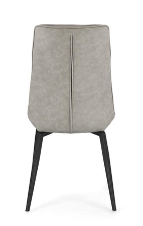 Sedia "Lawrence" con gambe in acciaio verniciato a polvere epossidica, per arredo interno 48 x 64 x h 92 cm
