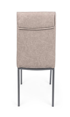 Sedia "Sofie" con struttura in acciaio e compensato, per arredo interno 43 x 59,5 x h 99,5 cm