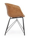 Sedia Warhol con gambe in acciaio verniciato a polvere epossidica, per arredo interno 59 x 54,5 x h 80 cm