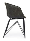 Sedia Warhol con gambe in acciaio verniciato a polvere epossidica, per arredo interno 59 x 54,5 x h 80 cm