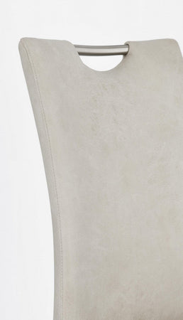 Sedia "Kenneth" con gambe in acciaio verniciato a polvere epossidica, per arredo interno 42 x 56 x h 102 cm