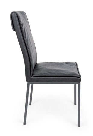 Sedia "Sofie" con struttura in acciaio e compensato, per arredo interno 43 x 59,5 x h 99,5 cm