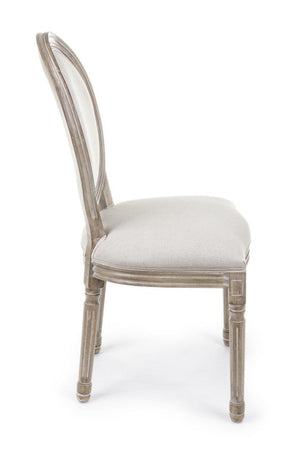 Sedia "Mathilde" con struttura in legno di betulla, per arredo interno 48 x 46 x h 96 cm