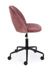 Sedia Linzey da ufficio ergonomica, rivestimento in velluto, con ruote, altezza regolabile