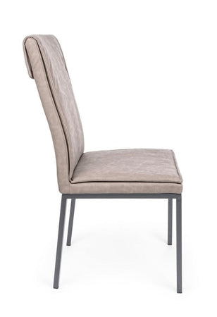 Sedia "Sofie" con struttura in acciaio e compensato, per arredo interno 43 x 59,5 x h 99,5 cm